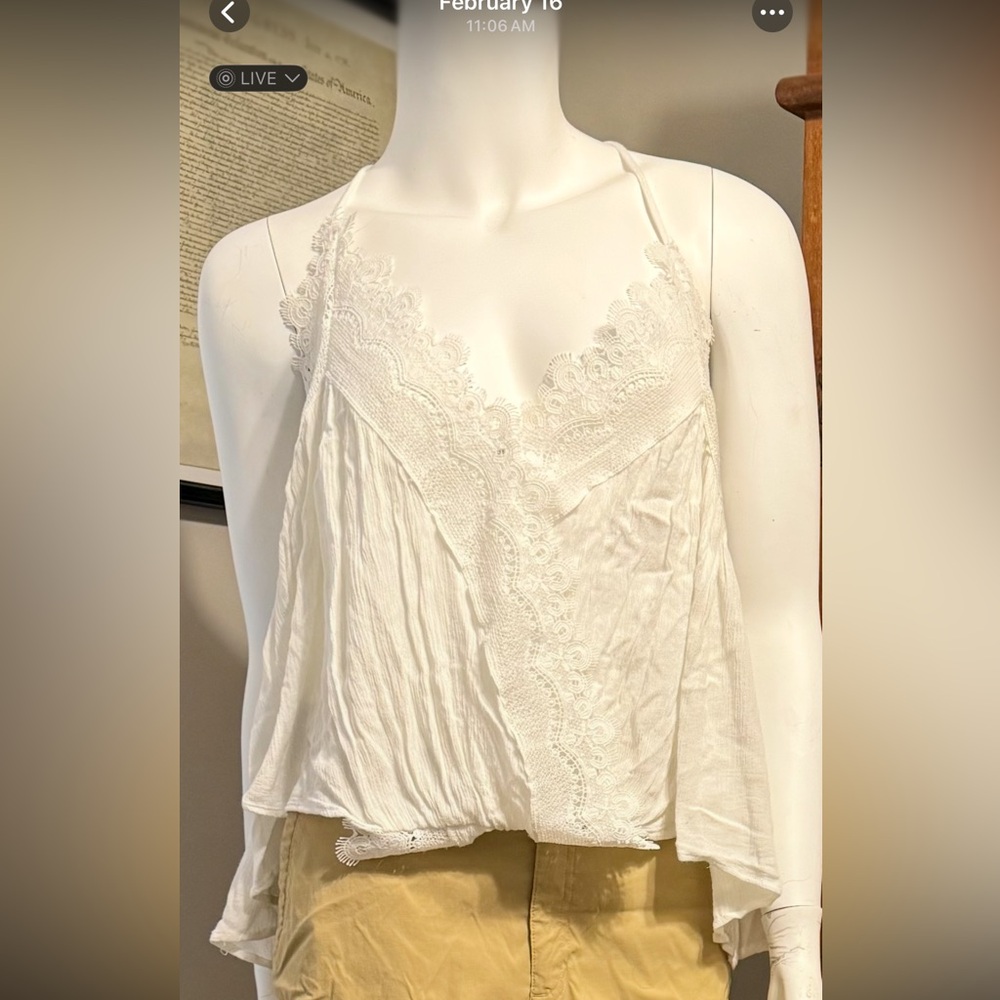 White cotton camisole